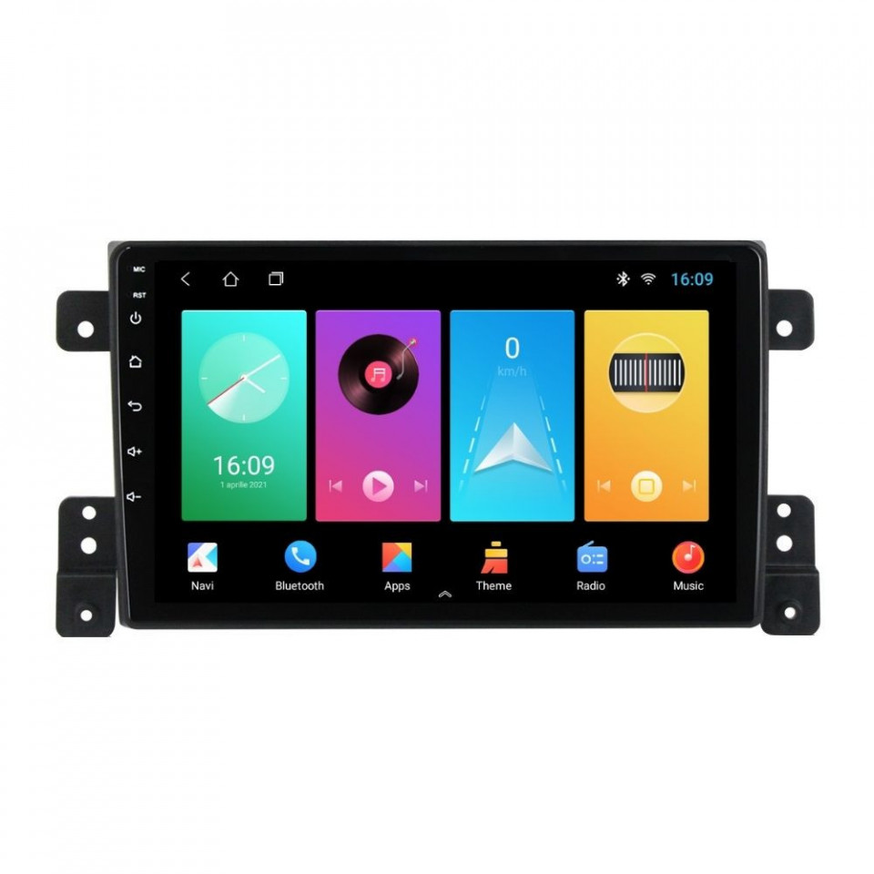 Navigatie dedicata cu Android Suzuki Grand Vitara 2005 - 2015, 1GB RAM, Radio GPS Dual Zone, Display HD IPS 9" Touchscreen, Internet Wi-Fi, Bluetooth, MirrorLink, USB