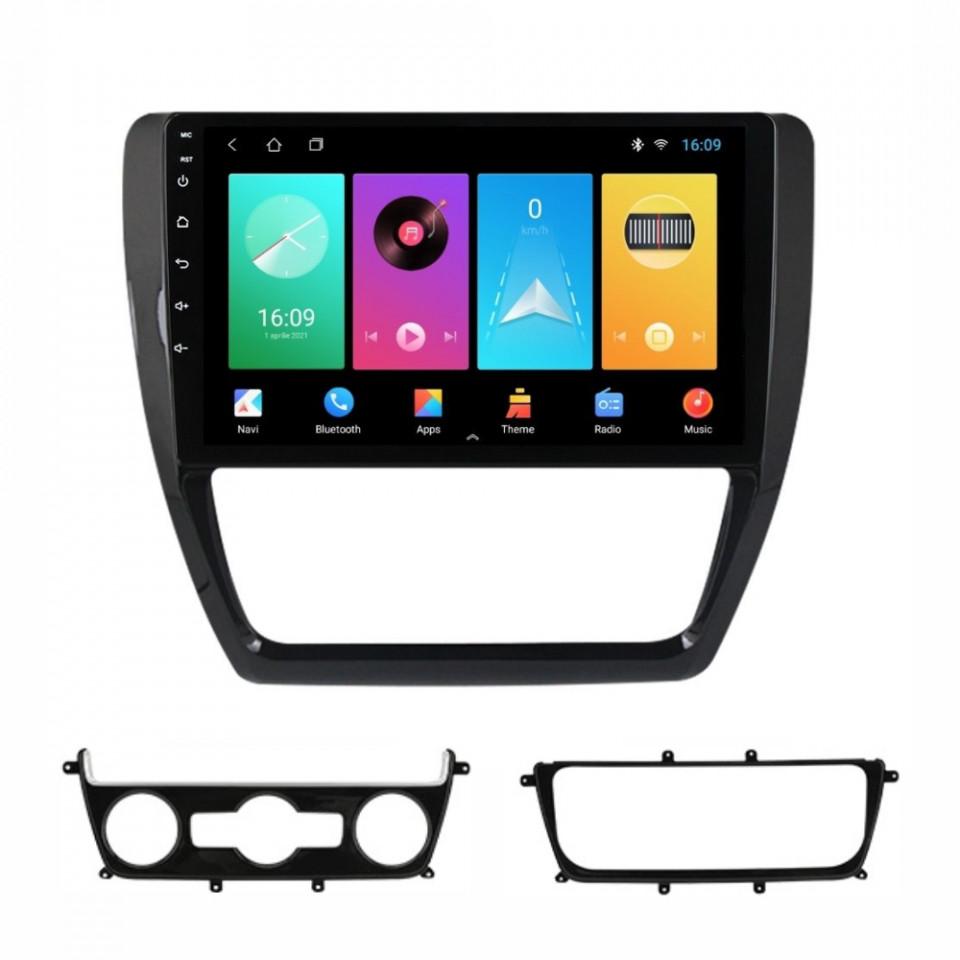 Navigatie dedicata cu Android VW Jetta IV 2011 - 2018, 1GB RAM, Radio GPS Dual Zone, Display HD IPS 10" Touchscreen, Internet Wi-Fi, Bluetooth, MirrorLink, USB
