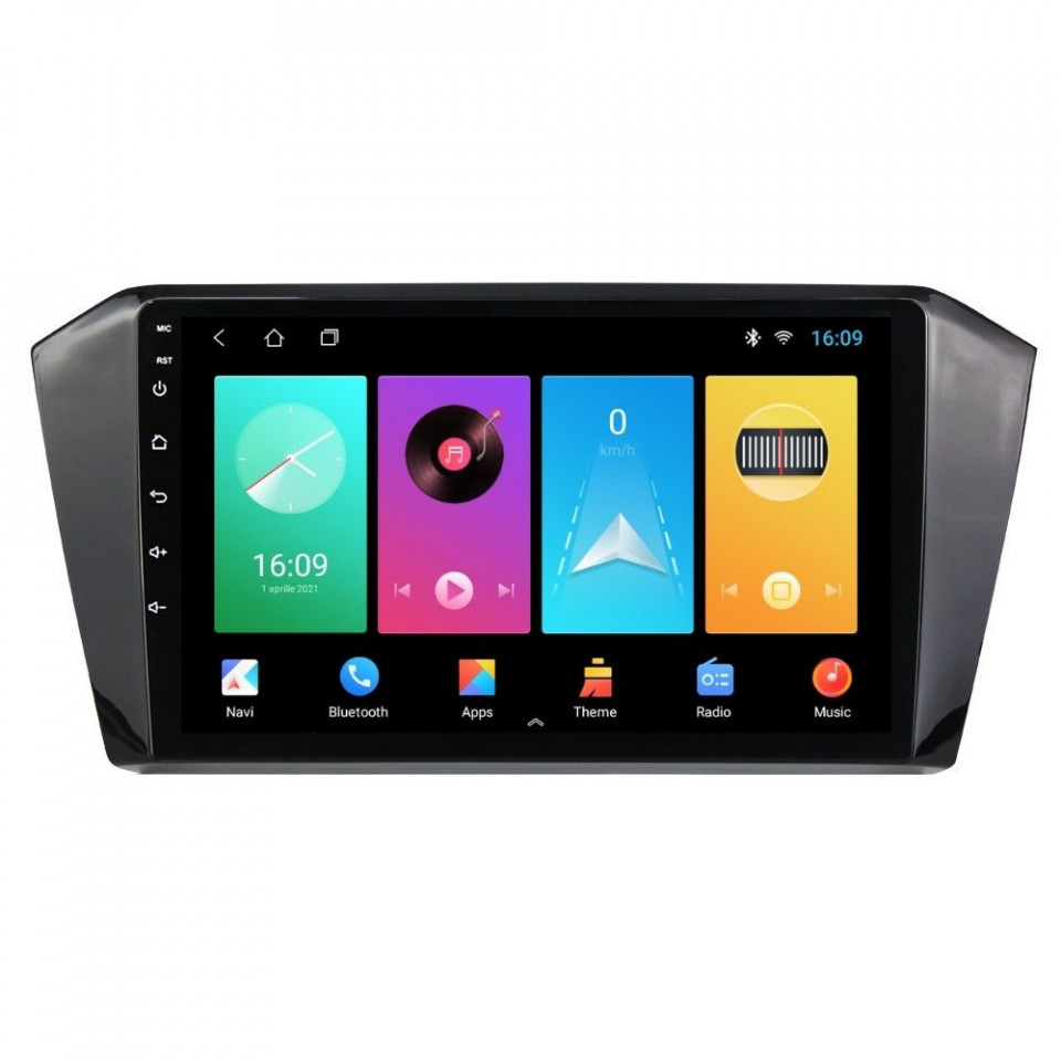 Navigatie dedicata cu Android VW Passat B8 dupa 2015, 1GB RAM, Radio GPS Dual Zone, Display HD IPS 10" Touchscreen, Internet Wi-Fi, Bluetooth, MirrorLink, USB