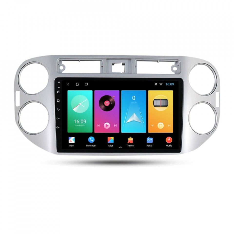 Navigatie dedicata cu Android VW Tiguan I 2007 - 2012, 1GB RAM, Radio GPS Dual Zone, Display HD IPS 9" Touchscreen, Internet Wi-Fi, Bluetooth, MirrorLink, USB