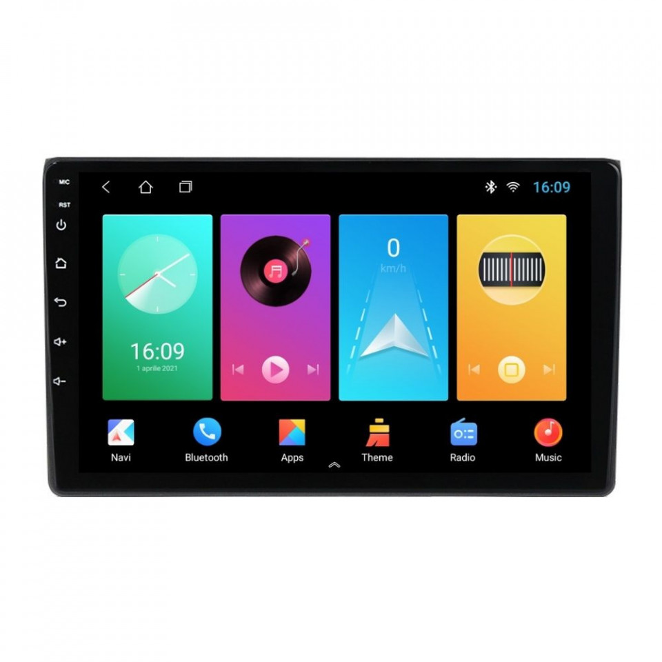 Navigatie dedicata cu Android Audi A4 (B6, B7) 2000 - 2008, 2GB RAM, Radio GPS Dual Zone, Display HD IPS 9" Touchscreen, Internet Wi-Fi, Bluetooth, MirrorLink, USB