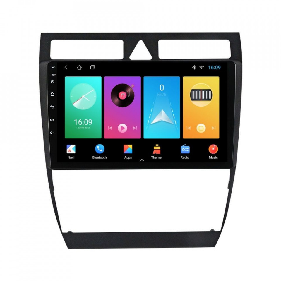 Navigatie dedicata cu Android Audi A6 (C5) 1997 - 2005, 2GB RAM, Radio GPS Dual Zone, Display HD IPS 9" Touchscreen, Internet Wi-Fi, Bluetooth, MirrorLink, USB