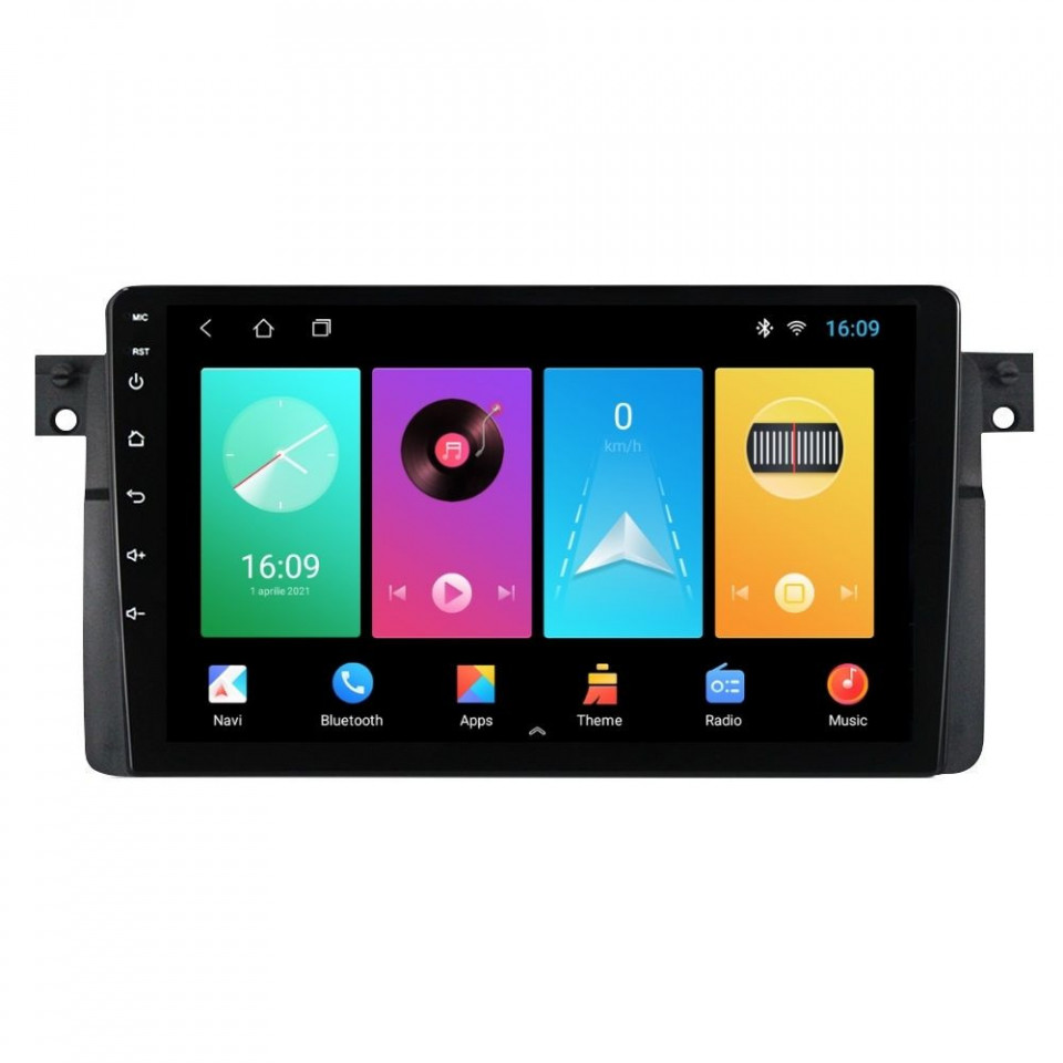 Navigatie dedicata cu Android BMW Seria 3 (E46) 1997 - 2005, 2GB RAM, Radio GPS Dual Zone, Display HD IPS 9" Touchscreen, Internet Wi-Fi, Bluetooth, MirrorLink, USB