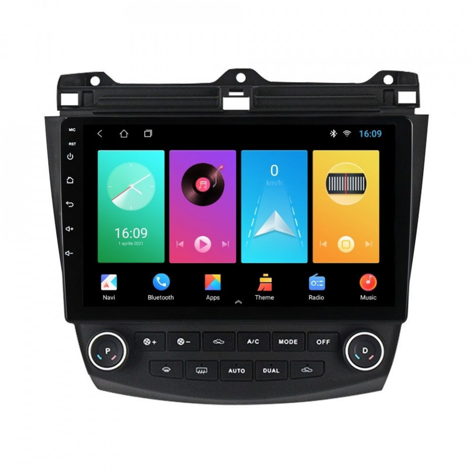 Navigatie dedicata cu Android Honda Accord VII 2003 - 2008 benzina, 2GB RAM, Radio GPS Dual Zone, Display HD IPS 10" Touchscreen, Internet Wi-Fi, Bluetooth, MirrorLink, USB