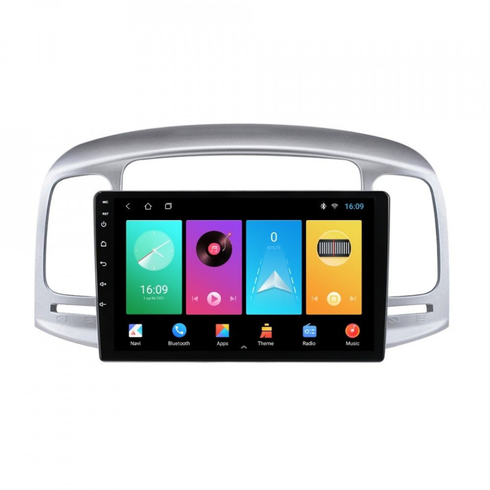 Navigatie dedicata cu Android Hyundai Accent III 2005 - 2010, 2GB RAM, Radio GPS Dual Zone, Display HD IPS 9" Touchscreen, Internet Wi-Fi, Bluetooth, MirrorLink, USB