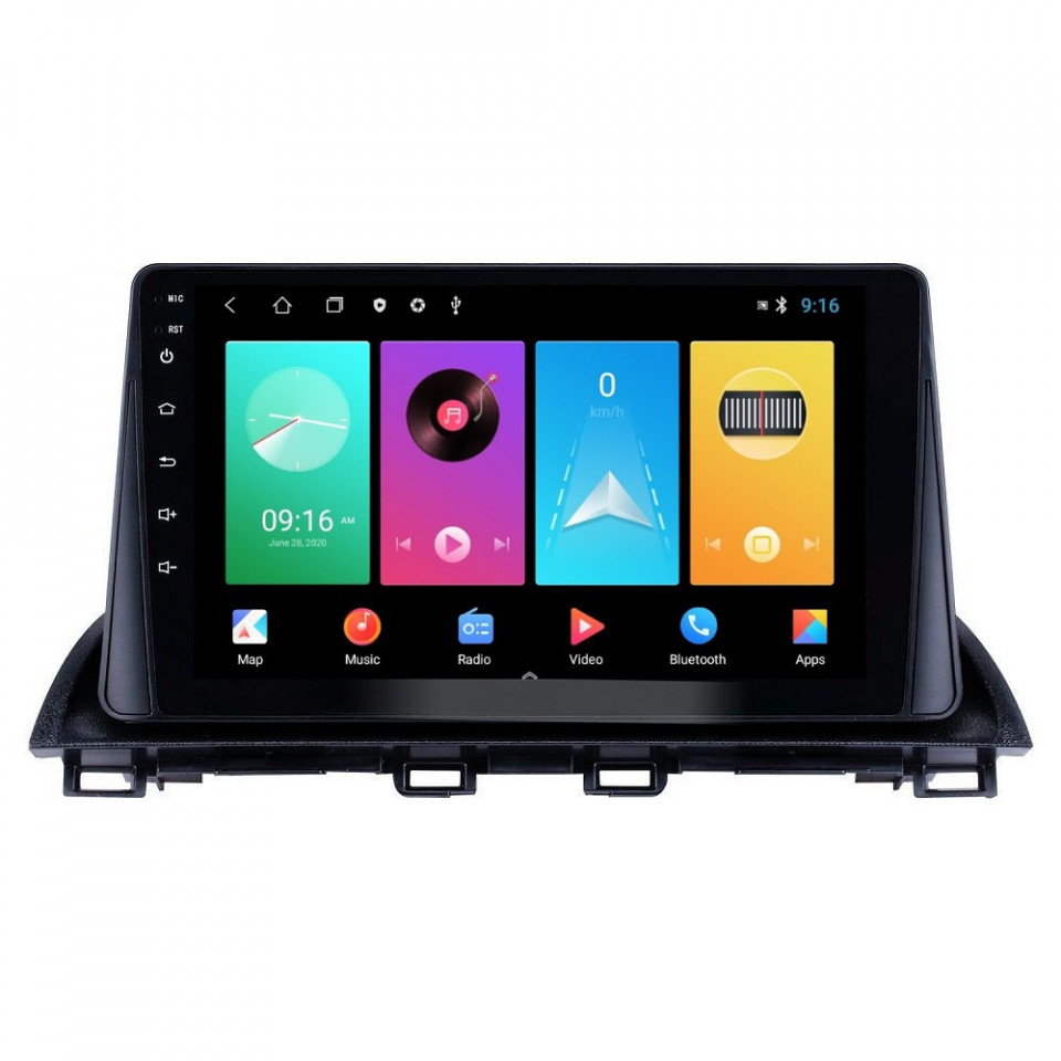 Navigatie dedicata cu Android Mazda 3 2013 - 2019, 2GB RAM, Radio GPS Dual Zone, Display HD IPS 9" Touchscreen, Internet Wi-Fi, Bluetooth, MirrorLink, USB