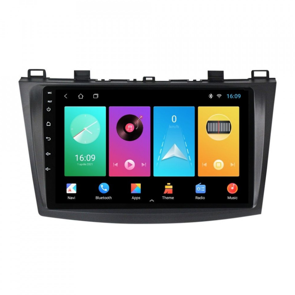 Navigatie dedicata cu Android Mazda 3 2009 - 2013, 2GB RAM, Radio GPS Dual Zone, Display HD IPS 9" Touchscreen, Internet Wi-Fi, Bluetooth, MirrorLink, USB