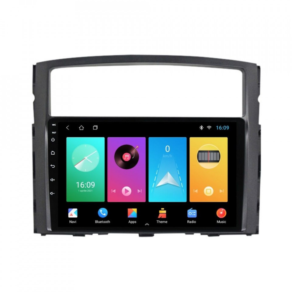 Navigatie dedicata cu Android Mitsubishi Pajero IV 2006 - 2018, 2GB RAM, Radio GPS Dual Zone, Display HD IPS 9" Touchscreen, Internet Wi-Fi, Bluetooth, MirrorLink, USB