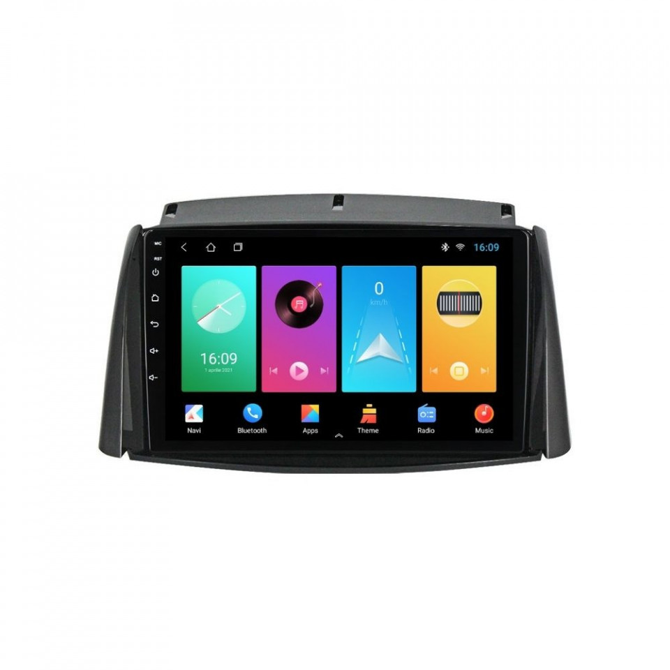 Navigatie dedicata cu Android Renault Koleos 2008 - 2016, 2GB RAM, Radio GPS Dual Zone, Display HD IPS 9" Touchscreen, Internet Wi-Fi, Bluetooth, MirrorLink, USB