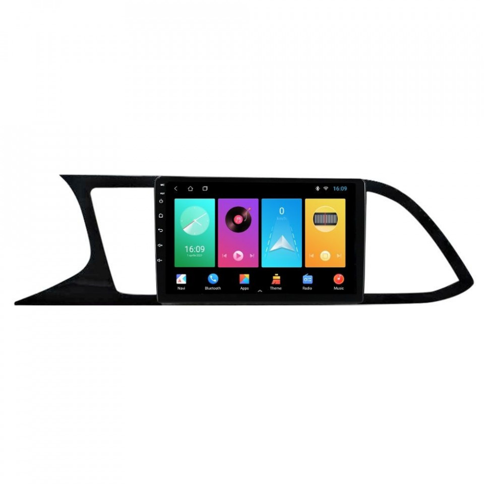 Navigatie dedicata cu Android Seat Leon 5F 2013 - 2020, 2GB RAM, Radio GPS Dual Zone, Display HD IPS 9" Touchscreen, Internet Wi-Fi, Bluetooth, MirrorLink, USB