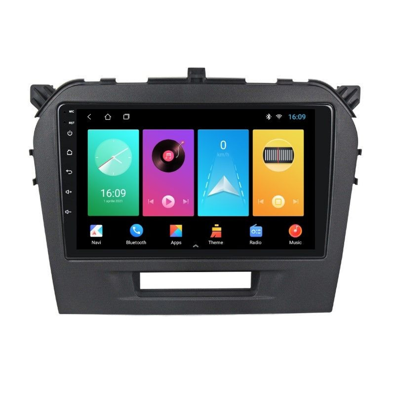 Navigatie dedicata cu Android Suzuki Vitara dupa 2015, 2GB RAM, Radio GPS Dual Zone, Display HD IPS 9" Touchscreen, Internet Wi-Fi, Bluetooth, MirrorLink, USB