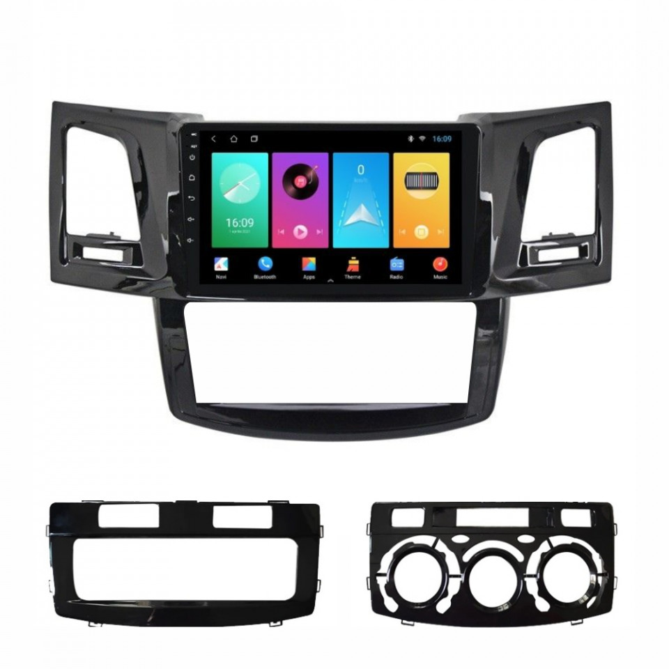 Navigatie dedicata cu Android Toyota Hilux VII 2004 - 2015, 2GB RAM, Radio GPS Dual Zone, Display HD IPS 9" Touchscreen, Internet Wi-Fi, Bluetooth, MirrorLink, USB