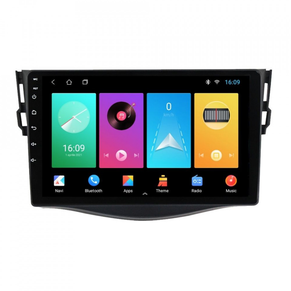 Navigatie dedicata cu Android Toyota Rav4 III 2005 - 2013, 2GB RAM, Radio GPS Dual Zone, Display HD IPS 9" Touchscreen, Internet Wi-Fi, Bluetooth, MirrorLink, USB