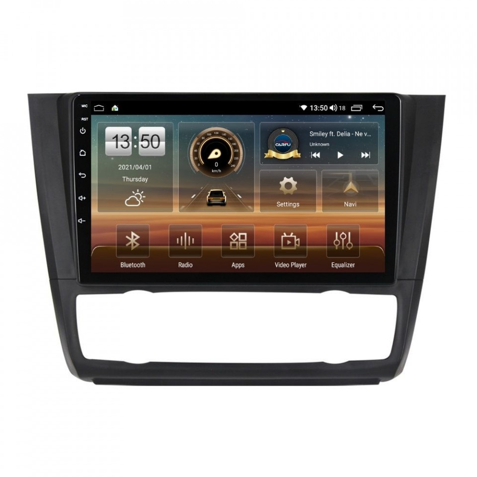 Navigatie dedicata cu Android BMW Seria 1 (E81 / E87) 2007 - 2013, clima automata, 4GB RAM, Radio GPS Dual Zone, Display HD QLED 9" Touchscreen, Internet Wi-Fi si slot SIM 4G, Bluetooth, MirrorLink, USB