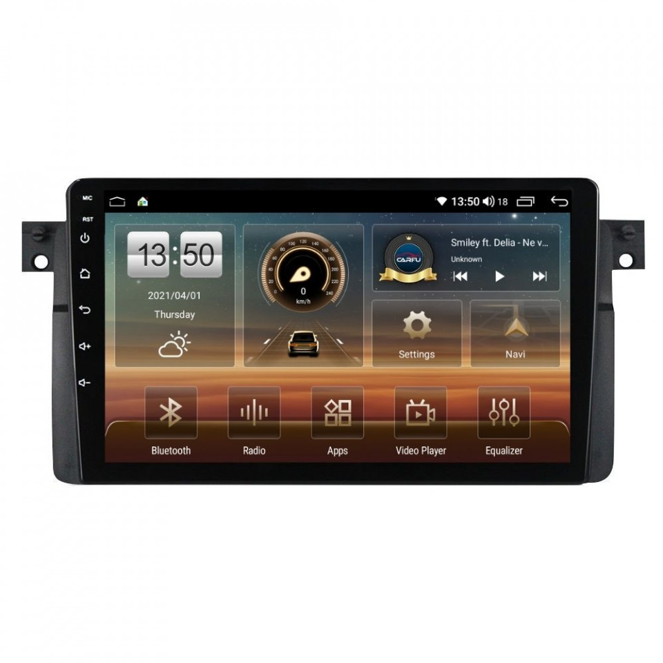 Navigatie dedicata cu Android BMW Seria 3 (E46) 1997 - 2005, 4GB RAM, Radio GPS Dual Zone, Display HD QLED 9" Touchscreen, Internet Wi-Fi si slot SIM 4G, Bluetooth, MirrorLink, USB