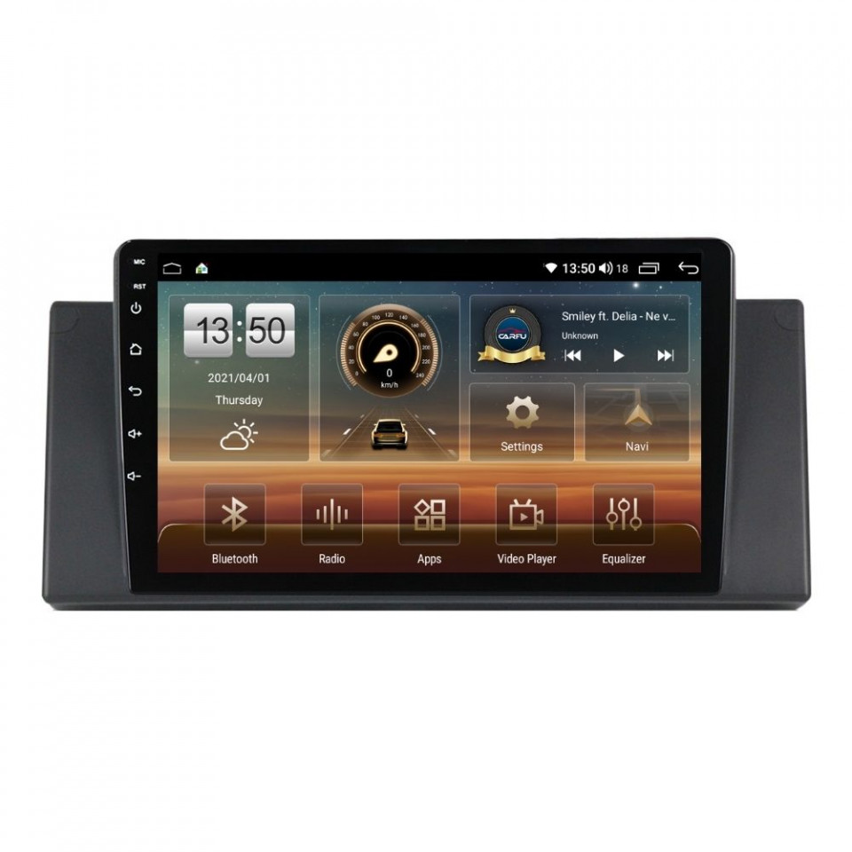 Navigatie dedicata cu Android BMW Seria 5 (E39) 1995 - 2003, 4GB RAM, Radio GPS Dual Zone, Display HD QLED 9" Touchscreen, Internet Wi-Fi si slot SIM 4G, Bluetooth, MirrorLink, USB