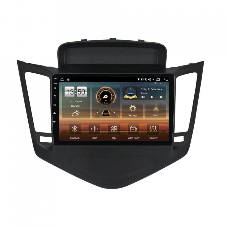 Navigatie dedicata cu Android Chevrolet Cruze 2008 - 2013, 4GB RAM, Radio GPS Dual Zone, Display HD QLED 9" Touchscreen, Internet Wi-Fi si slot SIM 4G, Bluetooth, MirrorLink, USB