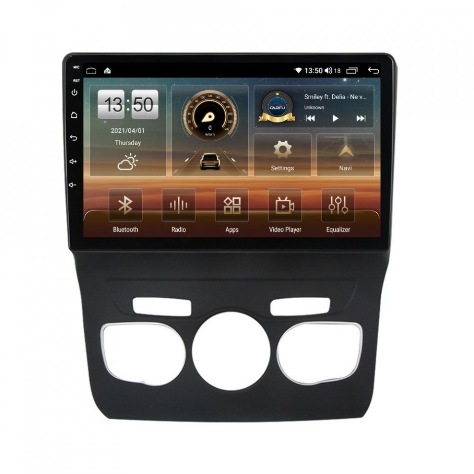 Navigatie dedicata cu Android Citroen C4 II 2009 - 2018, clima automata, 4GB RAM, Radio GPS Dual Zone, Display HD QLED 10" Touchscreen, Internet Wi-Fi si slot SIM 4G, Bluetooth, MirrorLink, USB