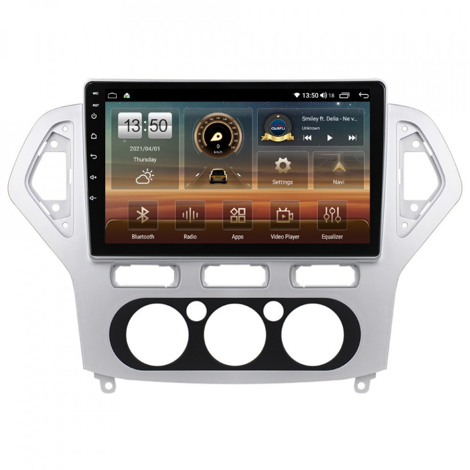 Navigatie dedicata cu Android Ford Mondeo IV 2007 - 2011, clima manuala, 4GB RAM, Radio GPS Dual Zone, Display HD QLED 10" Touchscreen, Internet Wi-Fi si slot SIM 4G, Bluetooth, MirrorLink, USB