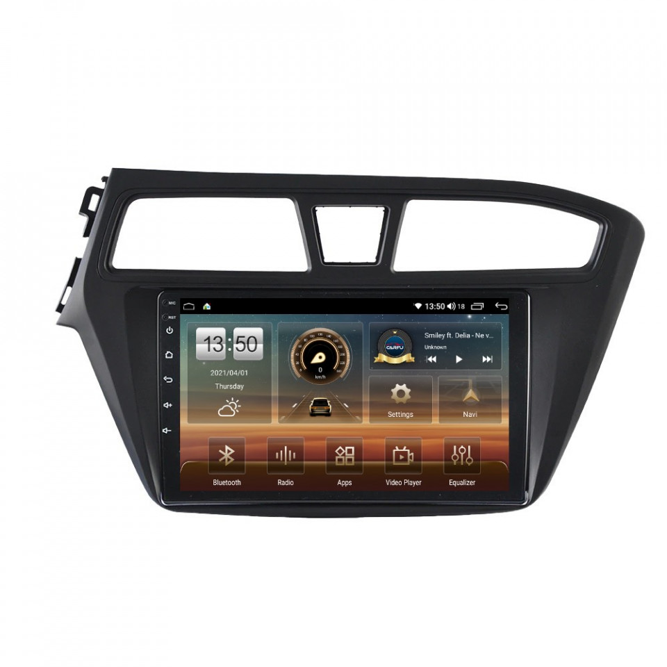 Navigatie dedicata cu Android Hyundai i20 2014 - 2018, 4GB RAM, Radio GPS Dual Zone, Display HD QLED 9" Touchscreen, Internet Wi-Fi si slot SIM 4G, Bluetooth, MirrorLink, USB