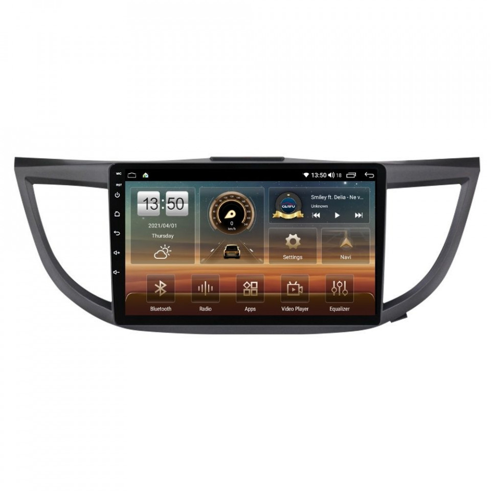 Navigatie dedicata cu Android Honda CR-V IV 2012 - 2018, 4GB RAM, Radio GPS Dual Zone, Display HD QLED 10" Touchscreen, Internet Wi-Fi si slot SIM 4G, Bluetooth, MirrorLink, USB