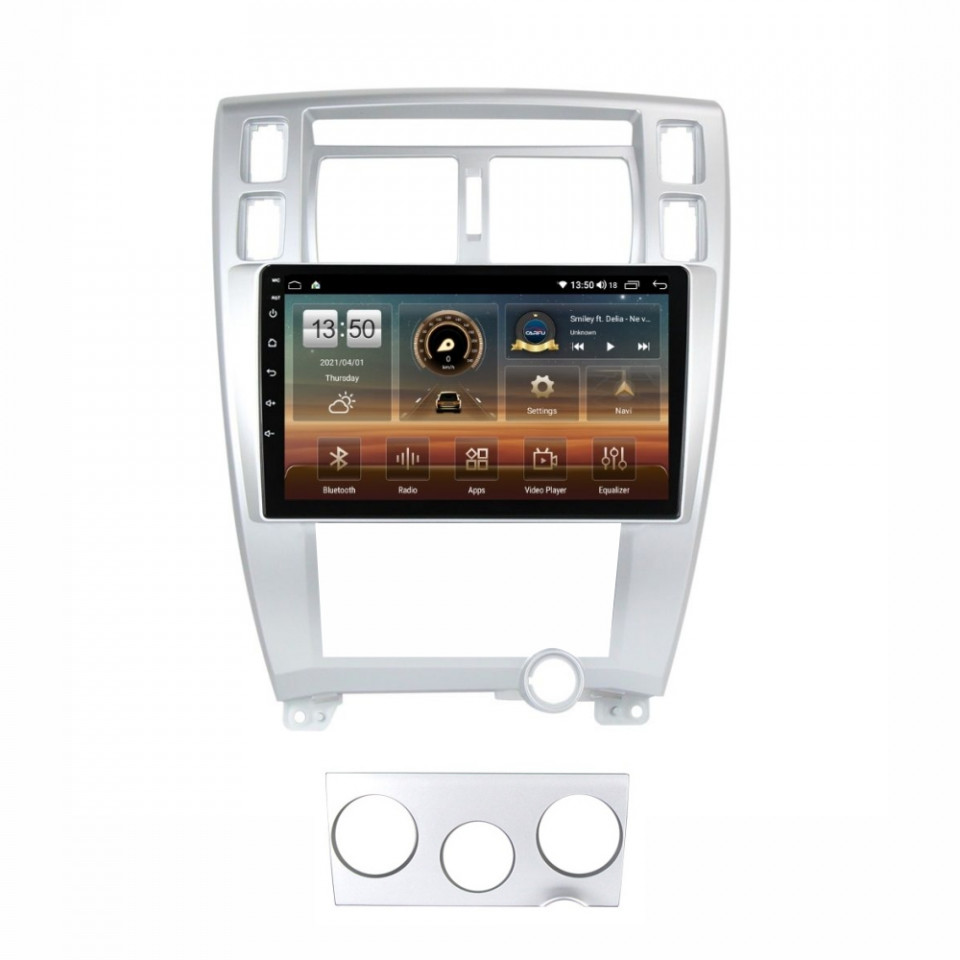 Navigatie dedicata cu Android Hyundai Tucson 2004 - 2011, 4GB RAM, Radio GPS Dual Zone, Display HD QLED 10" Touchscreen, Internet Wi-Fi si slot SIM 4G, Bluetooth, MirrorLink, USB