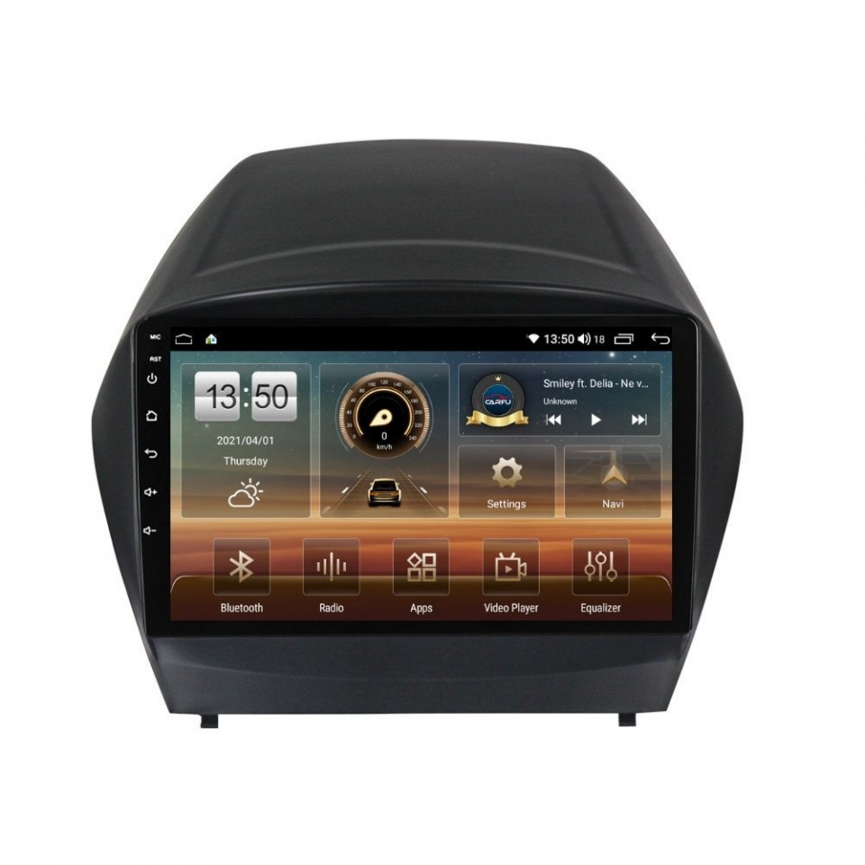 Navigatie dedicata cu Android Hyundai ix35 2009 - 2015, 4GB RAM, Radio GPS Dual Zone, Display HD QLED 9" Touchscreen, Internet Wi-Fi si slot SIM 4G, Bluetooth, MirrorLink, USB