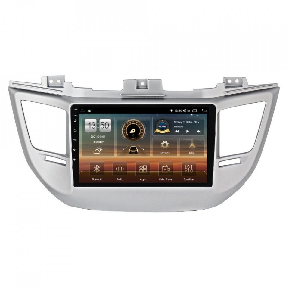 Navigatie dedicata cu Android Hyundai Tucson 2015 - 2018, 4GB RAM, Radio GPS Dual Zone, Display HD QLED 9" Touchscreen, Internet Wi-Fi si slot SIM 4G, Bluetooth, MirrorLink, USB