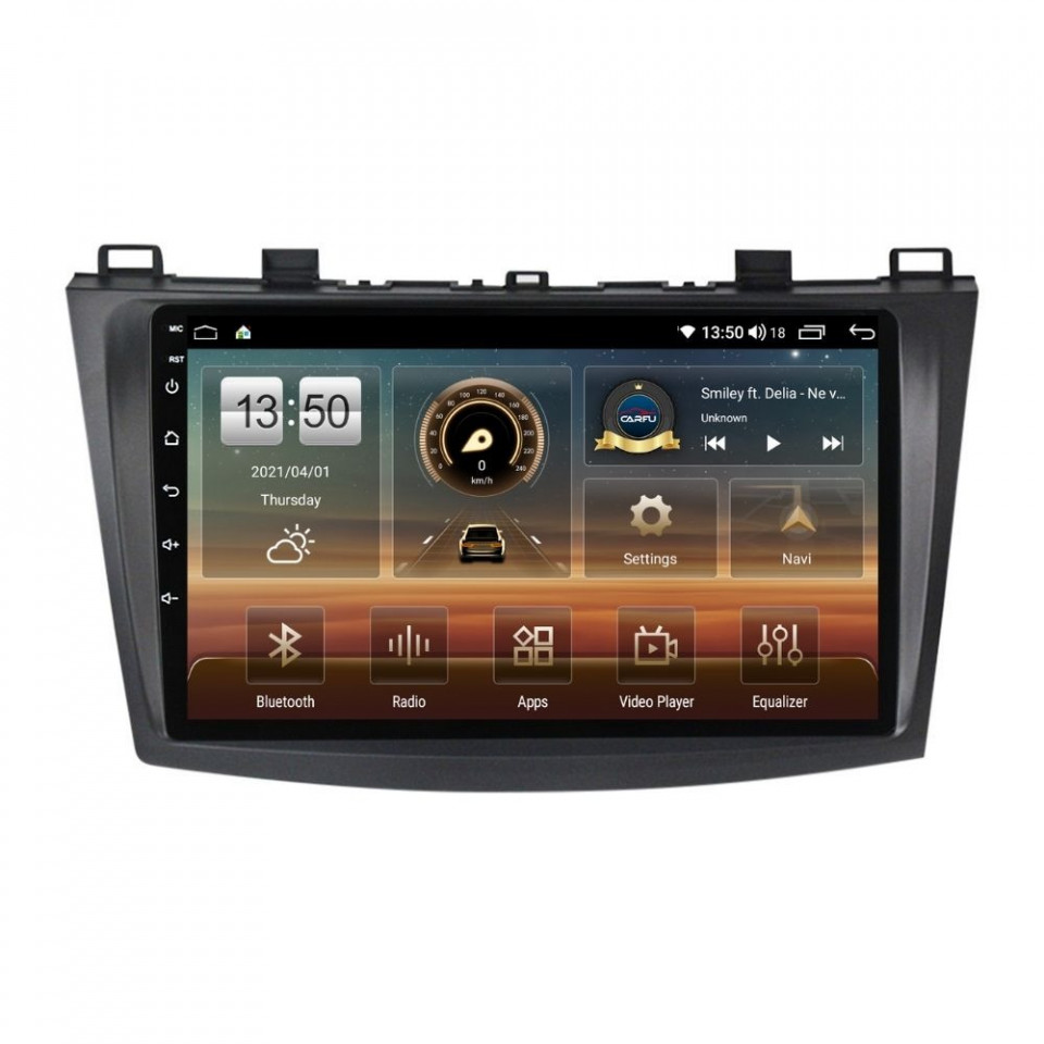 Navigatie dedicata cu Android Mazda 3 2009 - 2013, 4GB RAM, Radio GPS Dual Zone, Display HD QLED 9" Touchscreen, Internet Wi-Fi si slot SIM 4G, Bluetooth, MirrorLink, USB