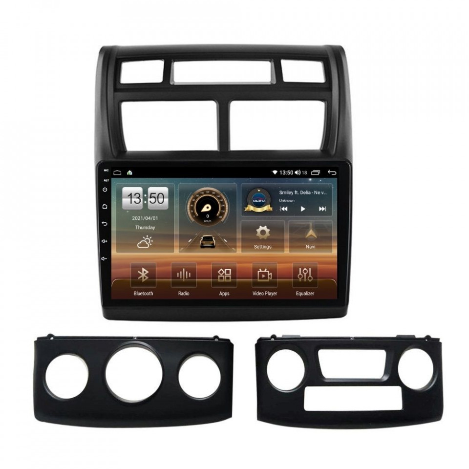Navigatie dedicata cu Android KIA Sportage 2004 - 2010, 4GB RAM, Radio GPS Dual Zone, Display HD QLED 9" Touchscreen, Internet Wi-Fi si slot SIM 4G, Bluetooth, MirrorLink, USB