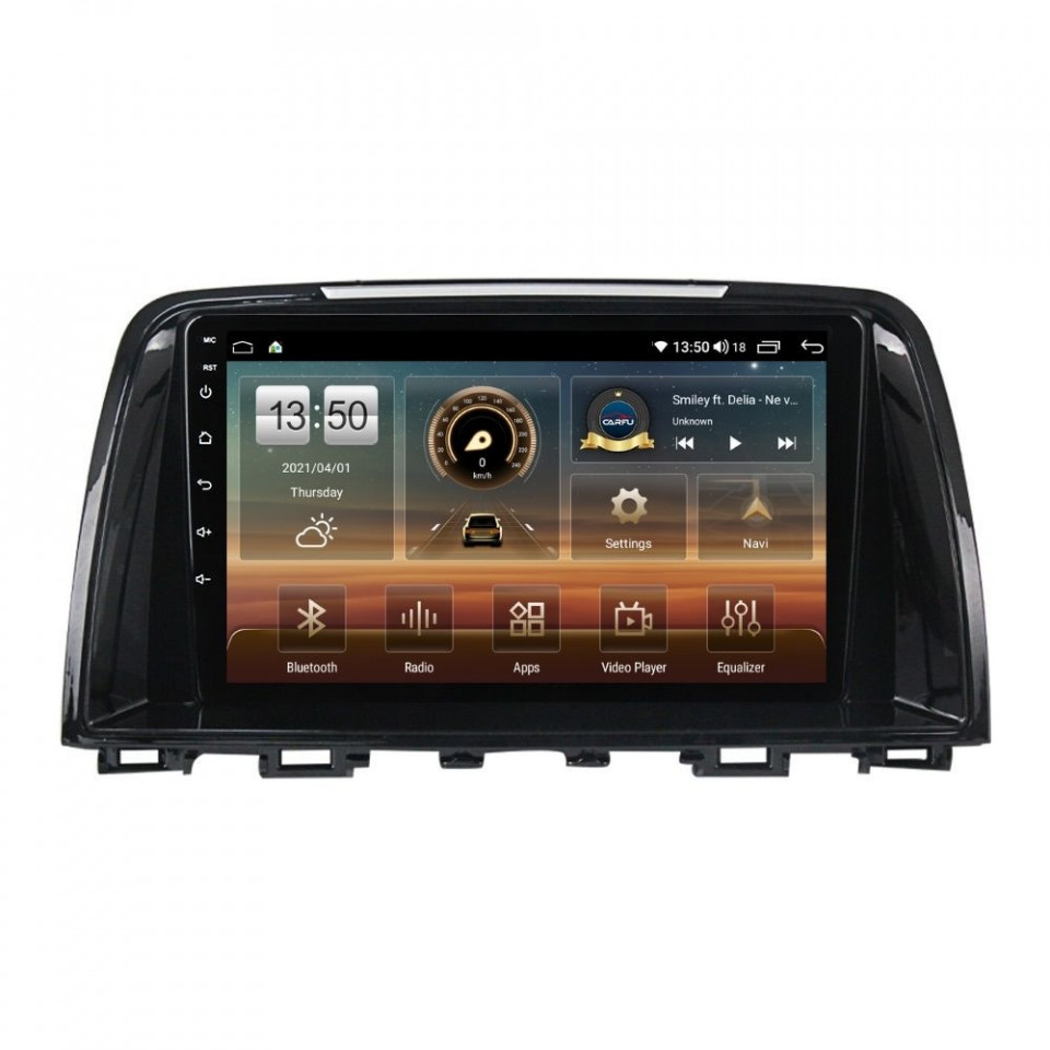 Navigatie dedicata cu Android Mazda 6 2013 - 2015, 4GB RAM, Radio GPS Dual Zone, Display HD QLED 9" Touchscreen, Internet Wi-Fi si slot SIM 4G, Bluetooth, MirrorLink, USB