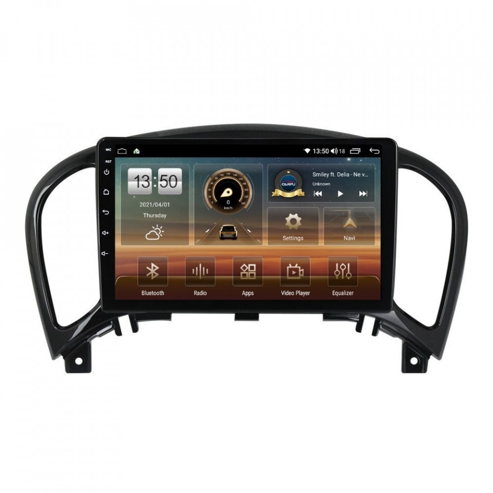 Navigatie dedicata cu Android Nissan Juke 2010 - 2019, 4GB RAM, Radio GPS Dual Zone, Display HD QLED 9" Touchscreen, Internet Wi-Fi si slot SIM 4G, Bluetooth, MirrorLink, USB