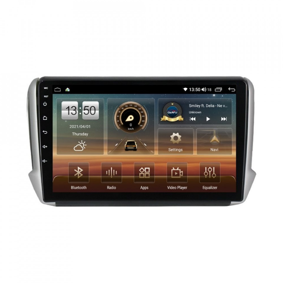 Navigatie dedicata cu Android Peugeot 2008 I 2013 - 2019, 4GB RAM, Radio GPS Dual Zone, Display HD QLED 10" Touchscreen, Internet Wi-Fi si slot SIM 4G, Bluetooth, MirrorLink, USB