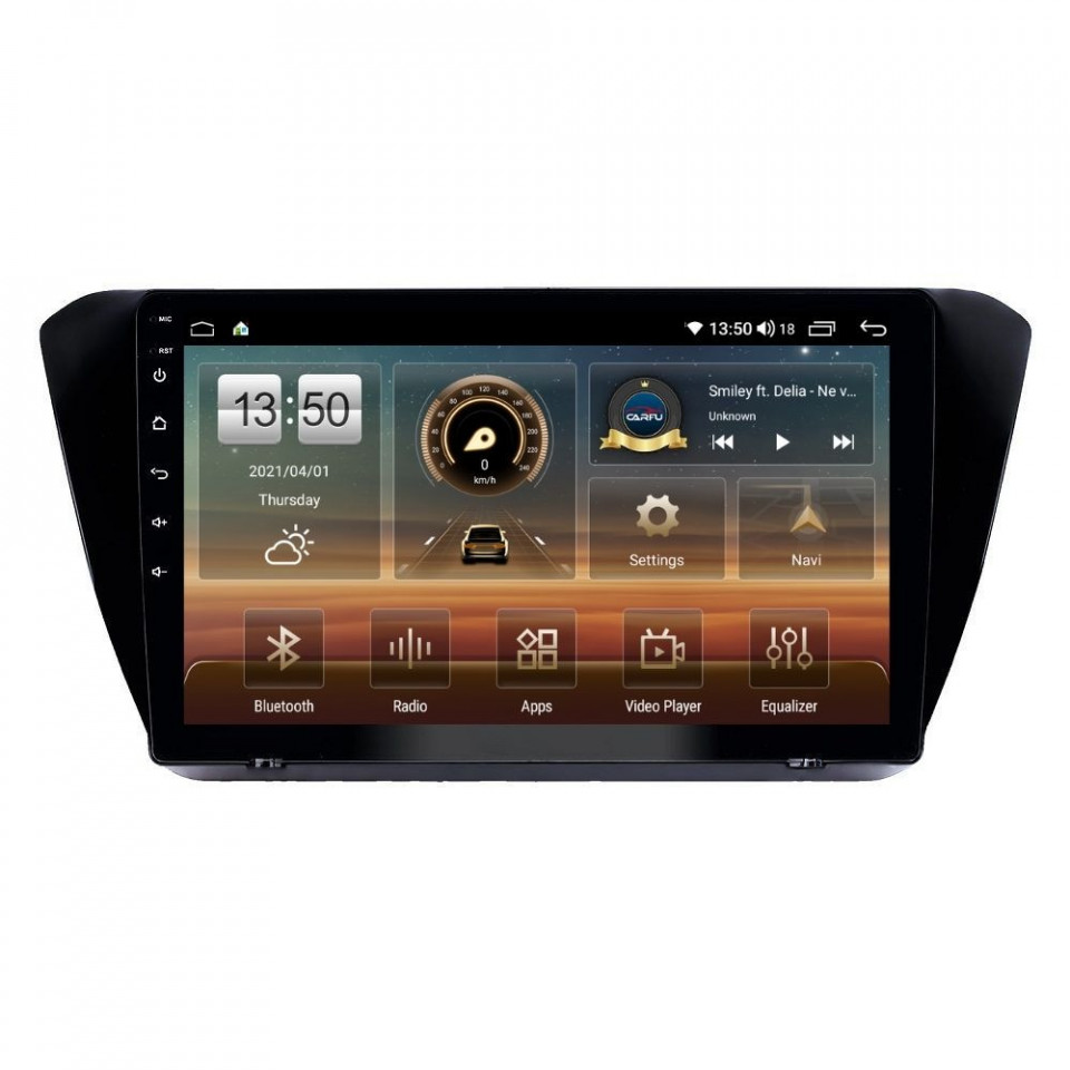 Navigatie dedicata cu Android Skoda Superb III 2015 - 2017, 4GB RAM, Radio GPS Dual Zone, Display HD QLED 10" Touchscreen, Internet Wi-Fi si slot SIM 4G, Bluetooth, MirrorLink, USB