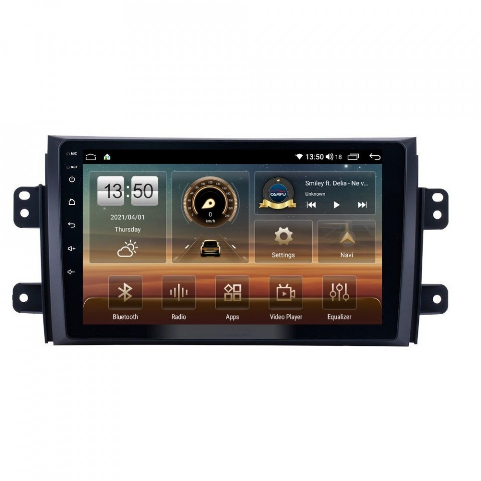 Navigatie dedicata cu Android Fiat Sedici 2006 - 2015, 4GB RAM, Radio GPS Dual Zone, Display HD QLED 9" Touchscreen, Internet Wi-Fi si slot SIM 4G, Bluetooth, MirrorLink, USB