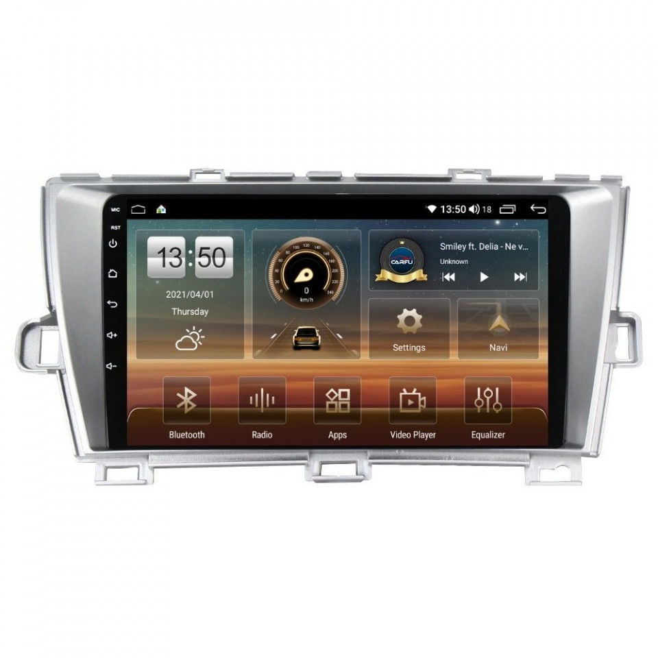 Navigatie dedicata cu Android Toyota Prius 2009 - 2015, 4GB RAM, Radio GPS Dual Zone, Display HD QLED 9" Touchscreen, Internet Wi-Fi si slot SIM 4G, Bluetooth, MirrorLink, USB