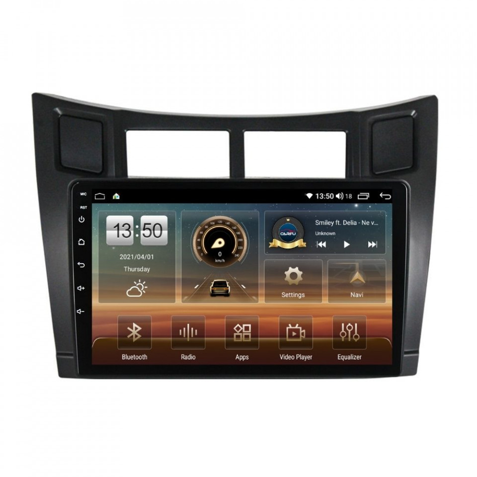 Navigatie dedicata cu Android Toyota Yaris 2006 - 2011, 4GB RAM, Radio GPS Dual Zone, Display HD QLED 9" Touchscreen, Internet Wi-Fi si slot SIM 4G, Bluetooth, MirrorLink, USB