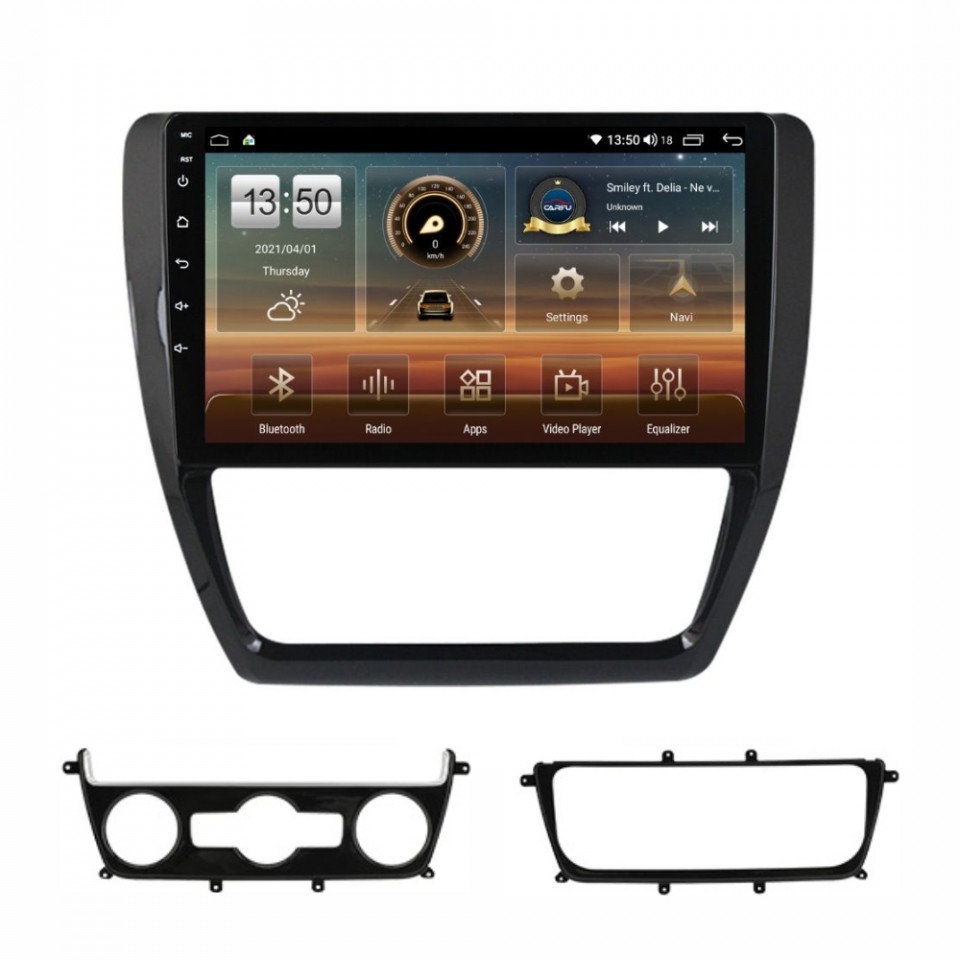 Navigatie dedicata cu Android VW Jetta IV 2011 - 2018, 4GB RAM, Radio GPS Dual Zone, Display HD QLED 10" Touchscreen, Internet Wi-Fi si slot SIM 4G, Bluetooth, MirrorLink, USB