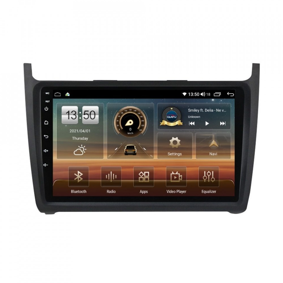 Navigatie dedicata cu Android VW Polo 6R 2009 - 2018, 4GB RAM, Radio GPS Dual Zone, Display HD QLED 9" Touchscreen, Internet Wi-Fi si slot SIM 4G, Bluetooth, MirrorLink, USB