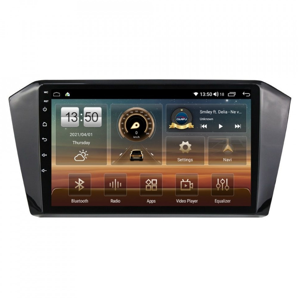 Navigatie dedicata cu Android VW Passat B8 dupa 2015, 4GB RAM, Radio GPS Dual Zone, Display HD QLED 10" Touchscreen, Internet Wi-Fi si slot SIM 4G, Bluetooth, MirrorLink, USB