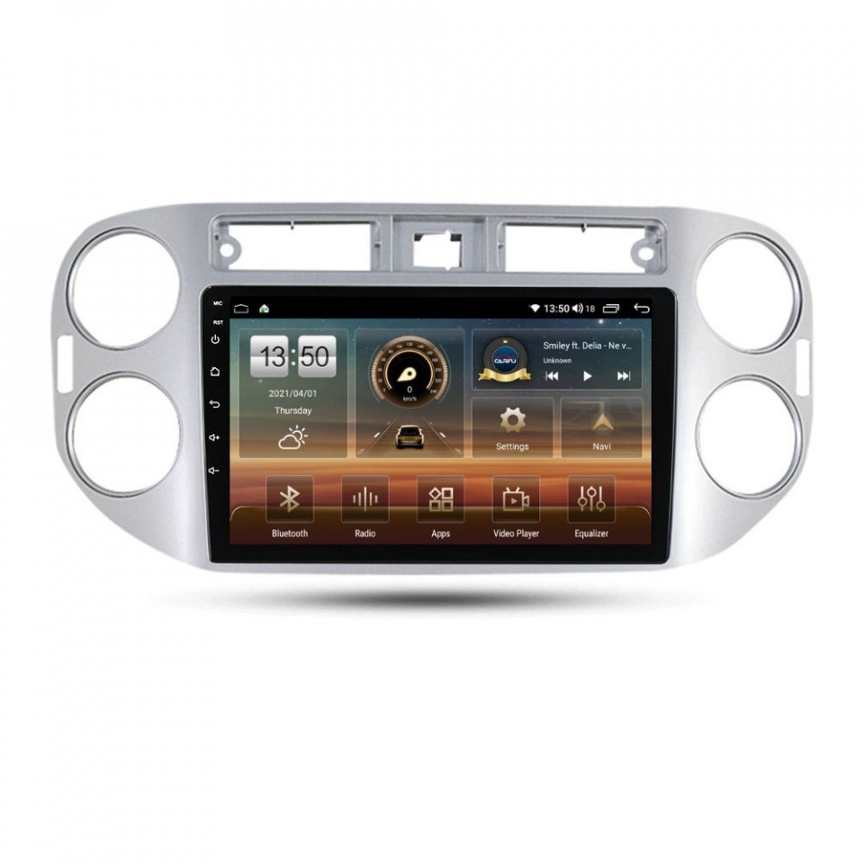 Navigatie dedicata cu Android VW Tiguan I 2007 - 2012, 4GB RAM, Radio GPS Dual Zone, Display HD QLED 9" Touchscreen, Internet Wi-Fi si slot SIM 4G, Bluetooth, MirrorLink, USB