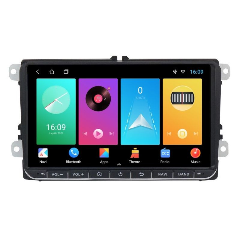 Navigatie dedicata cu Android VW Caddy 2004 - 2020, 1GB RAM, Radio GPS Dual Zone, Display HD IPS 9" Touchscreen, Internet Wi-Fi, Bluetooth, MirrorLink, USB