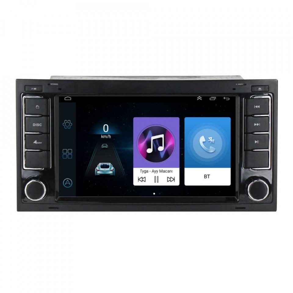 Navigatie dedicata cu Android VW Touareg 7L 2002 - 2011, 2GB RAM, Radio GPS Dual Zone, Display HD 7" Touchscreen, Internet Wi-Fi, Bluetooth, MirrorLink, USB