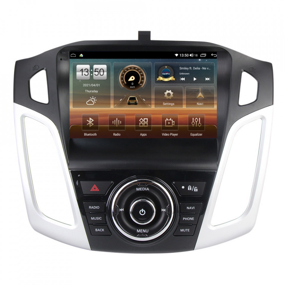 Navigatie dedicata cu Android Ford Focus III 2011 - 2018, 6GB RAM, Radio GPS Dual Zone, Display HD QLED 9" Touchscreen, Internet Wi-Fi si slot SIM 4G, Bluetooth, MirrorLink, USB