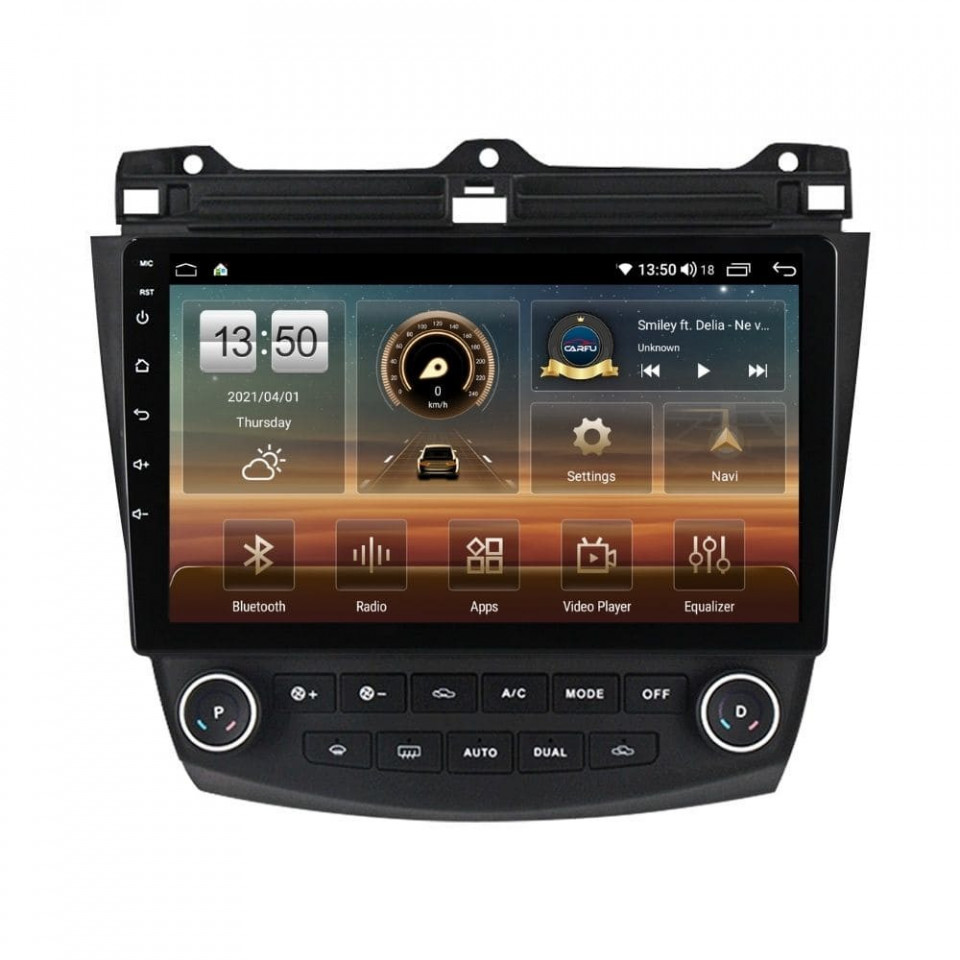 Navigatie dedicata cu Android Honda Accord VII 2003 - 2008 benzina, 6GB RAM, Radio GPS Dual Zone, Display HD QLED 10" Touchscreen, Internet Wi-Fi si slot SIM 4G, Bluetooth, MirrorLink, USB