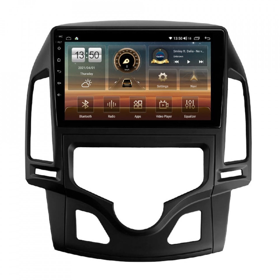 Navigatie dedicata cu Android Hyundai i30 2007 - 2012, clima automata, 6GB RAM, Radio GPS Dual Zone, Display HD QLED 9" Touchscreen, Internet Wi-Fi si slot SIM 4G, Bluetooth, MirrorLink, USB