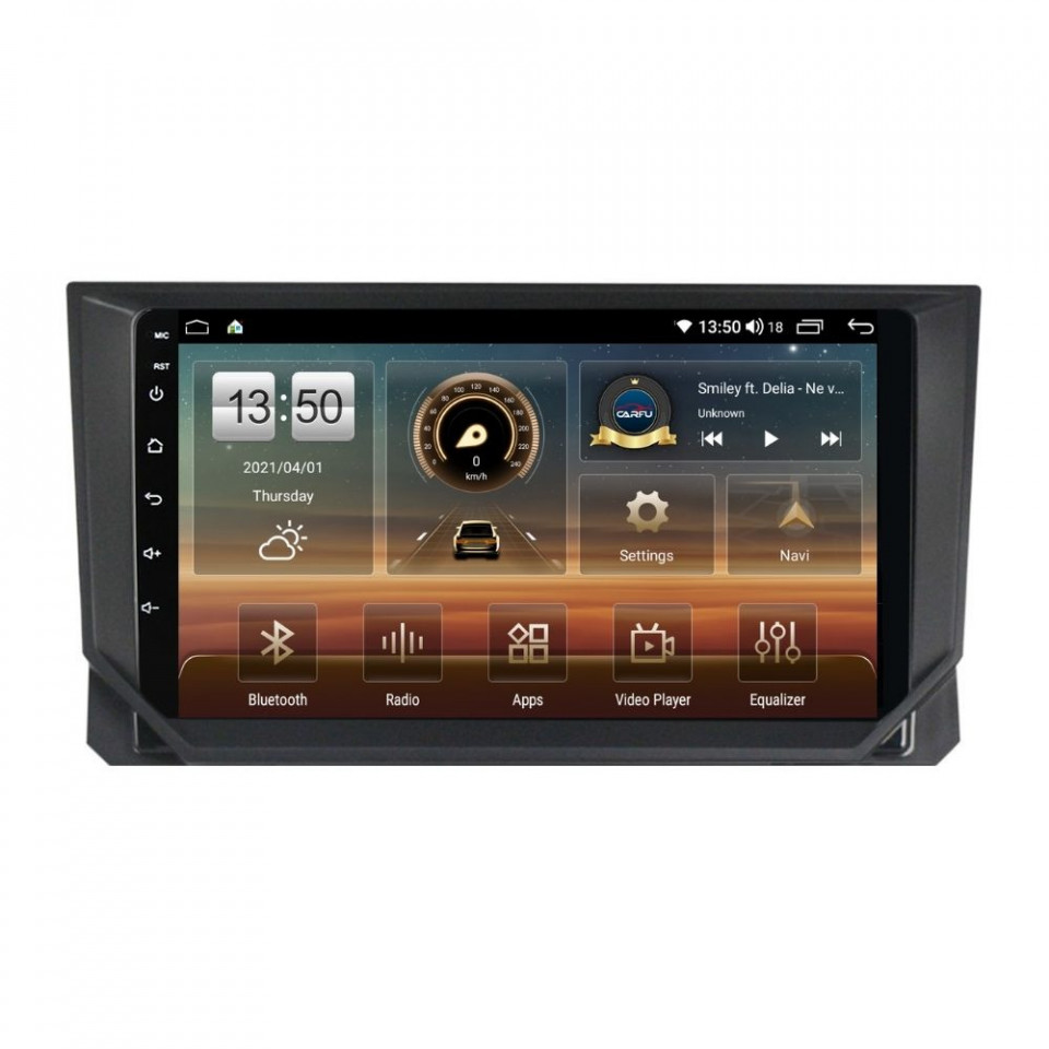 Navigatie dedicata cu Android Seat Ibiza V 2017 - 2021, 6GB RAM, Radio GPS Dual Zone, Display HD QLED 9" Touchscreen, Internet Wi-Fi si slot SIM 4G, Bluetooth, MirrorLink, USB