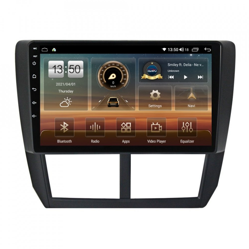Navigatie dedicata cu Android Subaru Forester 2008 - 2013, 6GB RAM, Radio GPS Dual Zone, Display HD QLED 9" Touchscreen, Internet Wi-Fi si slot SIM 4G, Bluetooth, MirrorLink, USB