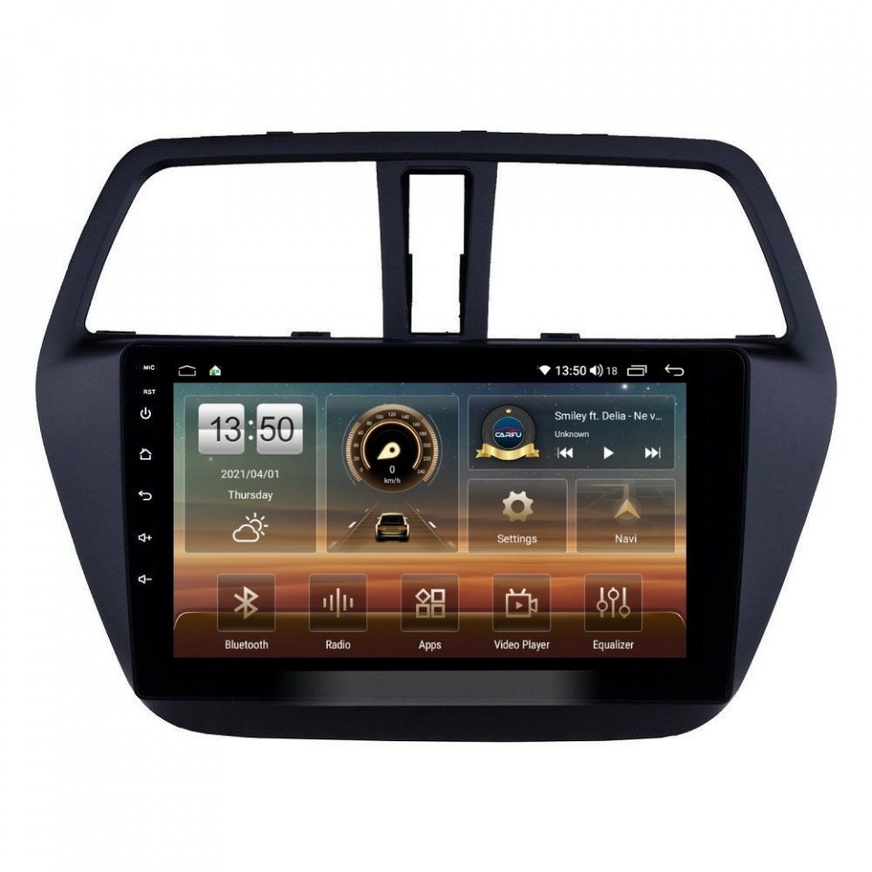 Navigatie dedicata cu Android Suzuki SX4 S-Cross dupa 2013, 6GB RAM, Radio GPS Dual Zone, Display HD QLED 9" Touchscreen, Internet Wi-Fi si slot SIM 4G, Bluetooth, MirrorLink, USB