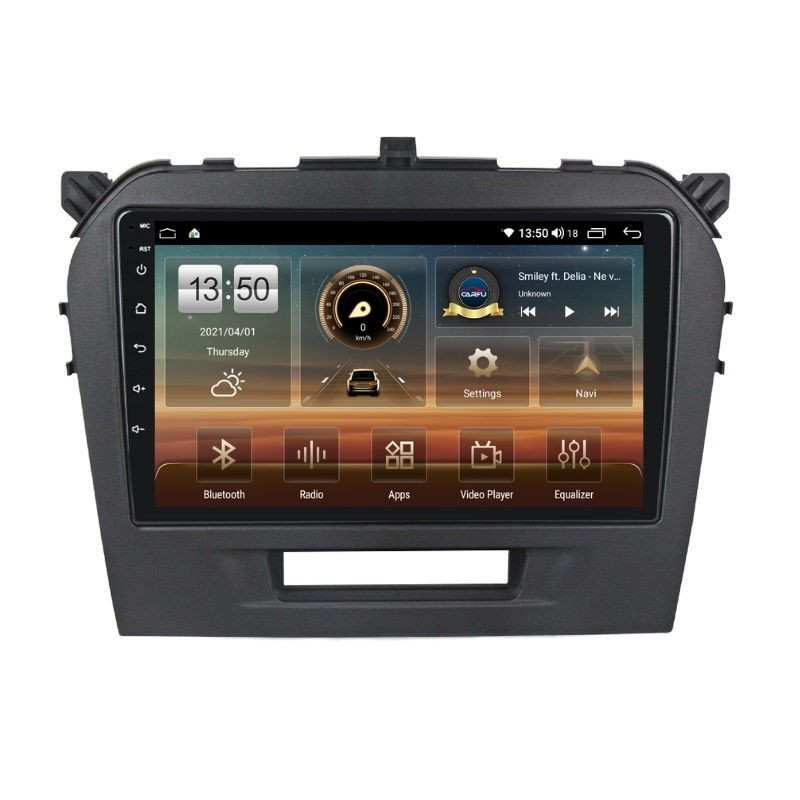 Navigatie dedicata cu Android Suzuki Vitara dupa 2015, 6GB RAM, Radio GPS Dual Zone, Display HD QLED 9" Touchscreen, Internet Wi-Fi si slot SIM 4G, Bluetooth, MirrorLink, USB